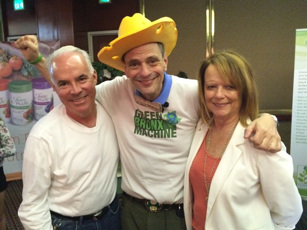 Dr. Dana Rockey and Peggy Rockey with Stephen Ritz, Founder of the Green Bronx Machine